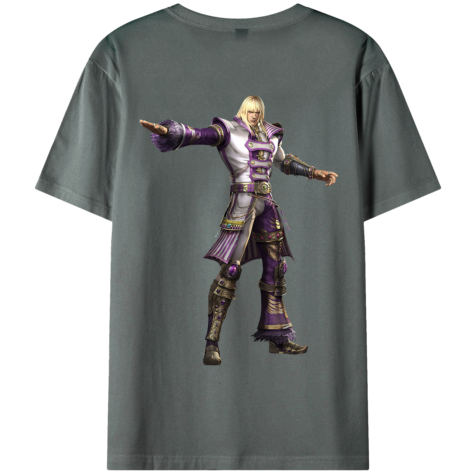 （画像用） 北斗の拳 Fist of the North Star 綿100％ メンズ半袖Tシャツ（バックプリント） 通気性